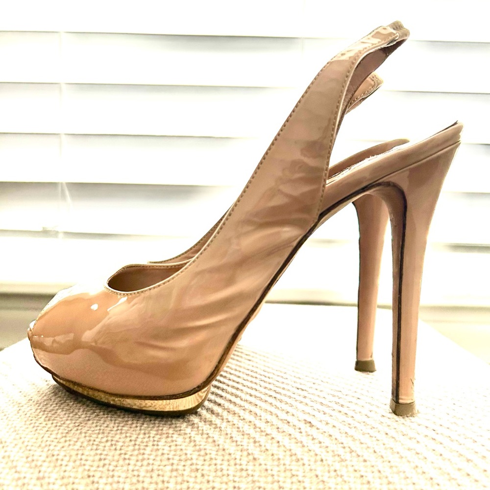 Le Silla. High heels. Platform. Open Peep Toe. Beige. Size 37.